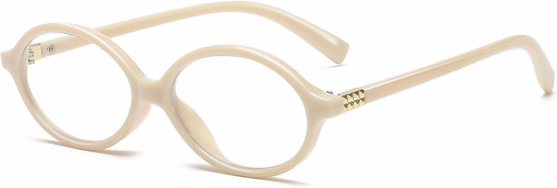 Breaksun Fashion Oval Glasses for Women Men Retro Round Tortoise Frame Blue Light Glasses Nerd Eyeglasses - Image 1